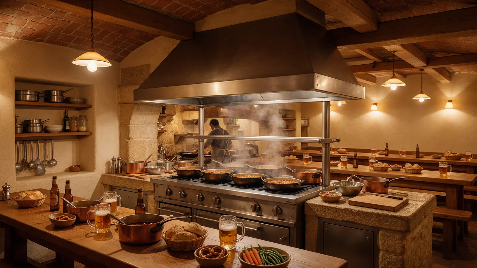 Cuisine d'une société gastronomique basque (txoko)